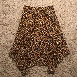 Cheetah midi skirt